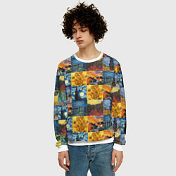 Свитшот мужской Картины Ван Гога, цвет: 3D-белый — фото 2