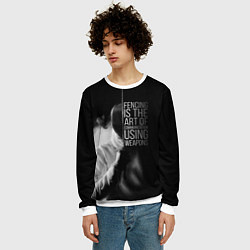 Свитшот мужской Fencing is the art, цвет: 3D-белый — фото 2