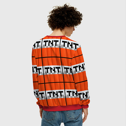 Мужской свитшот Minecraft-Динамит / 3D-Красный – фото 4