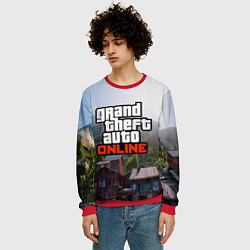 Свитшот мужской GTA Online, цвет: 3D-красный — фото 2
