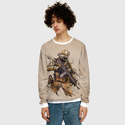 Свитшот мужской Военный, цвет: 3D-белый — фото 2