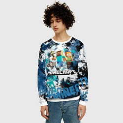 Свитшот мужской Minecraft Майнкрафт, цвет: 3D-белый — фото 2