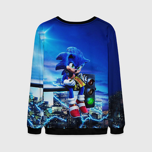 Мужской свитшот SONIC / 3D-Черный – фото 2