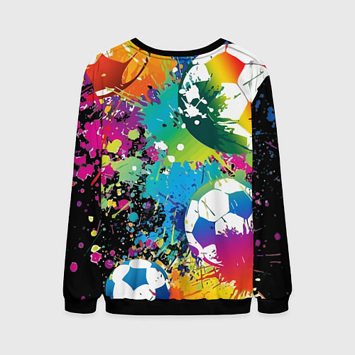 Мужской свитшот Football Paints / 3D-Черный – фото 2