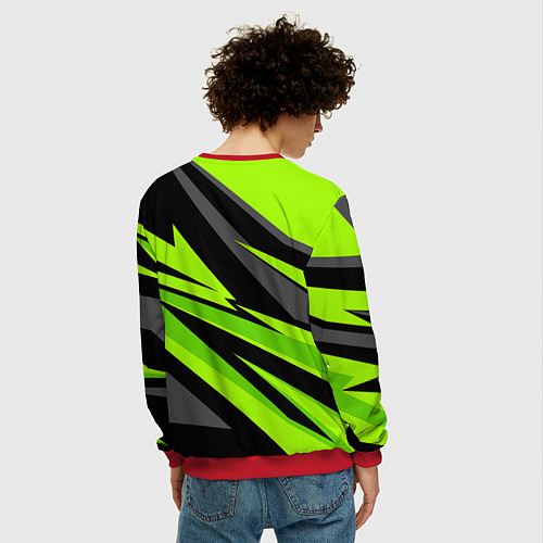 Мужской свитшот Форма для фитнеса / 3D-Красный – фото 4