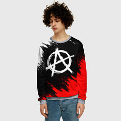 Свитшот мужской АНАРХИЯ, цвет: 3D-меланж — фото 2