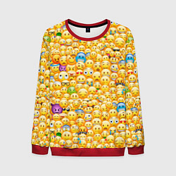 Свитшот мужской Смайлики Emoji, цвет: 3D-красный