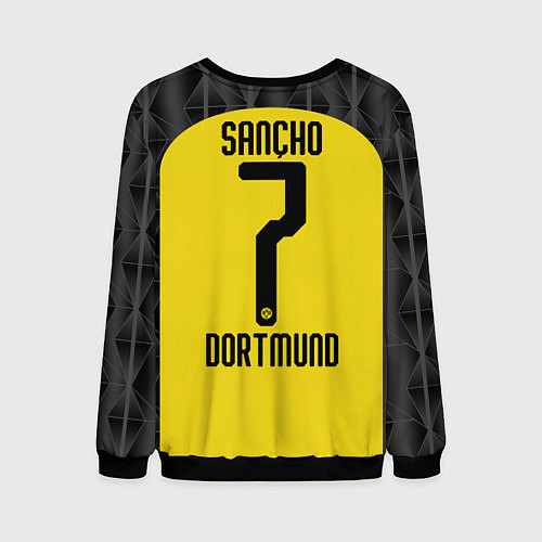 Мужской свитшот Sancho home UEFA 19-20 / 3D-Черный – фото 2