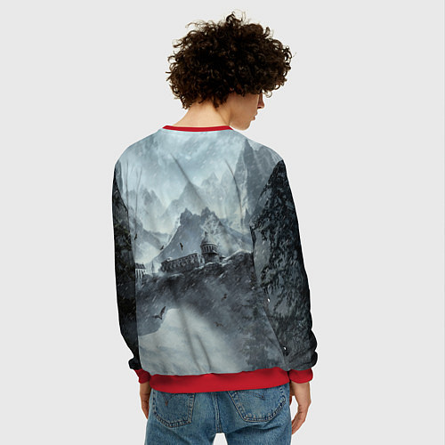 Мужской свитшот THE ELDER SCROLLS / 3D-Красный – фото 4