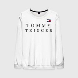 Свитшот мужской Tommy Hilfiger , Tommy trigger, цвет: 3D-белый
