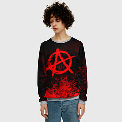 Свитшот мужской АНАРХИЯ, цвет: 3D-меланж — фото 2