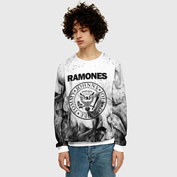 Свитшот мужской RAMONES, цвет: 3D-белый — фото 2