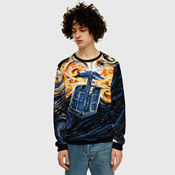 Свитшот мужской Van Gogh Tardis, цвет: 3D-черный — фото 2
