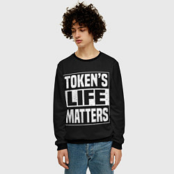 Свитшот мужской TOKENS LIFE MATTERS, цвет: 3D-черный — фото 2