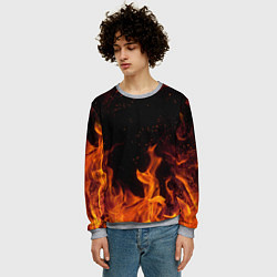 Свитшот мужской ОГОНЬ, цвет: 3D-меланж — фото 2