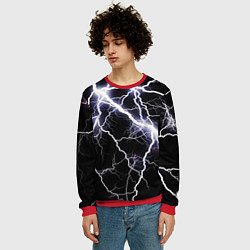 Свитшот мужской Молния, цвет: 3D-красный — фото 2