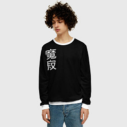 Свитшот мужской Одинокий Демон, цвет: 3D-белый — фото 2