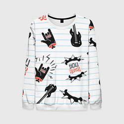 Свитшот мужской Ты рокер, цвет: 3D-белый