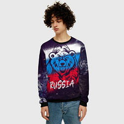Свитшот мужской Russia Bear, цвет: 3D-черный — фото 2