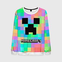 Свитшот мужской Minecraft, цвет: 3D-белый