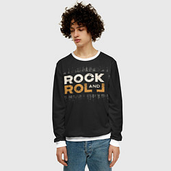 Свитшот мужской Rock and Roll Z, цвет: 3D-белый — фото 2