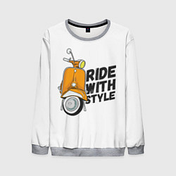 Свитшот мужской RIDE WITH STYLE Z, цвет: 3D-меланж