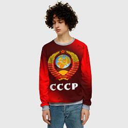 Свитшот мужской СССР USSR, цвет: 3D-меланж — фото 2