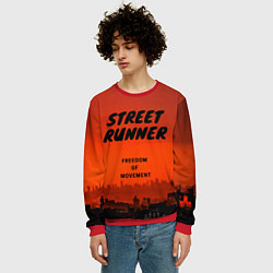 Свитшот мужской Street runner, цвет: 3D-красный — фото 2