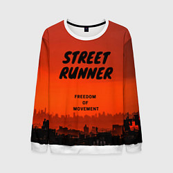 Свитшот мужской Street runner, цвет: 3D-белый