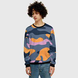 Свитшот мужской Спортивный милитари Z, цвет: 3D-черный — фото 2