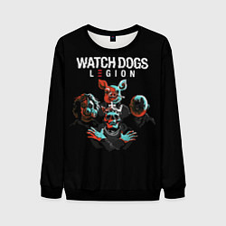 Свитшот мужской Watch Dogs Legion, цвет: 3D-черный
