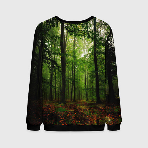 Мужской свитшот Лес / 3D-Черный – фото 2