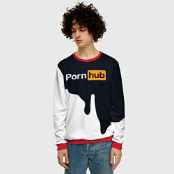 Свитшот мужской Pornhub, цвет: 3D-красный — фото 2
