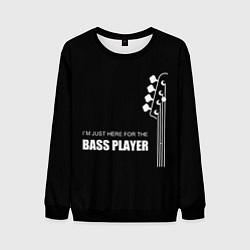 Свитшот мужской BASS PLAYER GUITAR, цвет: 3D-черный