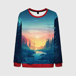 Свитшот мужской Природа, цвет: 3D-красный