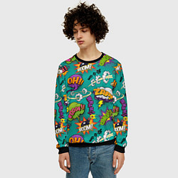 Свитшот мужской Pop art comics, цвет: 3D-черный — фото 2