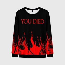 Свитшот мужской YOU DIED, цвет: 3D-черный