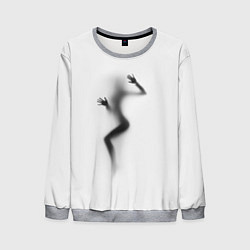 Свитшот мужской ДЕВУШКА ЗА СТЕКЛОМ, цвет: 3D-меланж