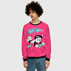 Свитшот мужской Тупая девка, цвет: 3D-черный — фото 2