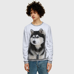 Свитшот мужской ХАСКИ, цвет: 3D-меланж — фото 2