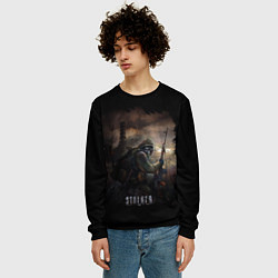 Свитшот мужской S T A L K E R, цвет: 3D-черный — фото 2