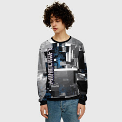 Свитшот мужской Minecraft, цвет: 3D-черный — фото 2