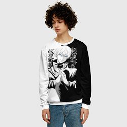 Свитшот мужской Магическая битва, цвет: 3D-белый — фото 2