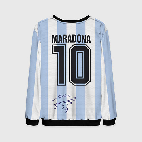 Мужской свитшот Diego Maradona 10 Автограф / 3D-Черный – фото 2