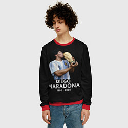 Свитшот мужской Diego Maradona, цвет: 3D-красный — фото 2