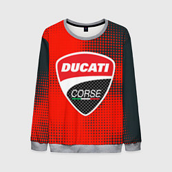 Свитшот мужской Ducati Corse logo, цвет: 3D-меланж