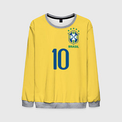 Свитшот мужской СБОРНАЯ БРАЗИЛИИ ПЕЛЕ, цвет: 3D-меланж