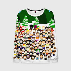 Свитшот мужской Южный Парк South Park, цвет: 3D-белый