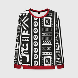Свитшот мужской Этнический узор, цвет: 3D-красный