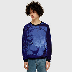 Свитшот мужской ЛЕС, цвет: 3D-черный — фото 2